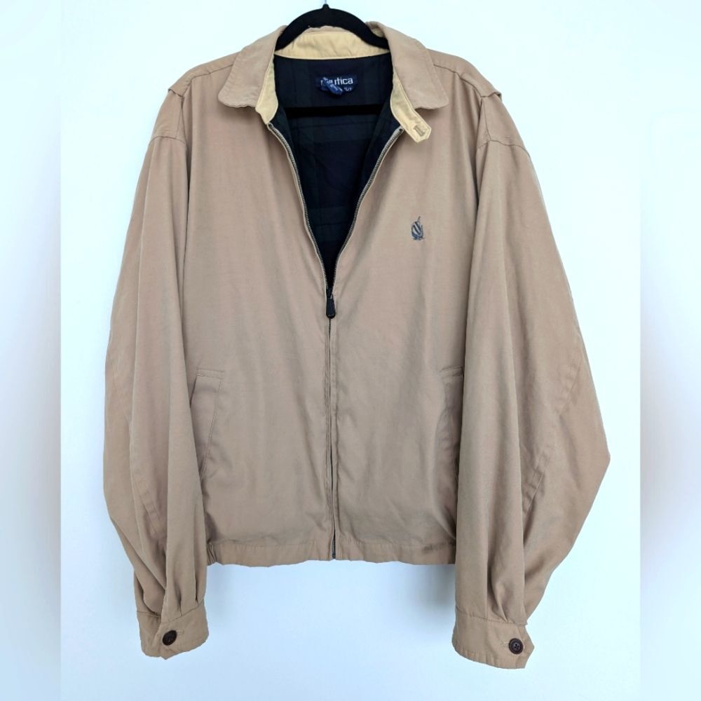 Vintage 90s Nautica Bomber Windbreaker Jacket Dadcore Gorpcore Sz XL/TG